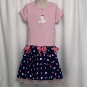 Adorable 🥰 Polka dot and Poodle 🐩 Dress with Bows